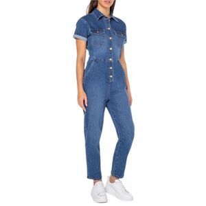 Celebrity Pink Denim Boilersuit XS